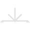 Ekena Millwork Vanguard Architectural Grade PVC Gable Bracket, 96"W x 48"H x 2"D x 4"F, 12/12 Pitch GBP096X48X0204VAN00 - alternate 3
